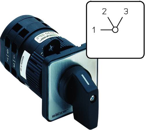 Sälzer M220-61049-219M1 Nockenschalter 20A 2 x 60° Grau, Schwarz 1St. von Sälzer