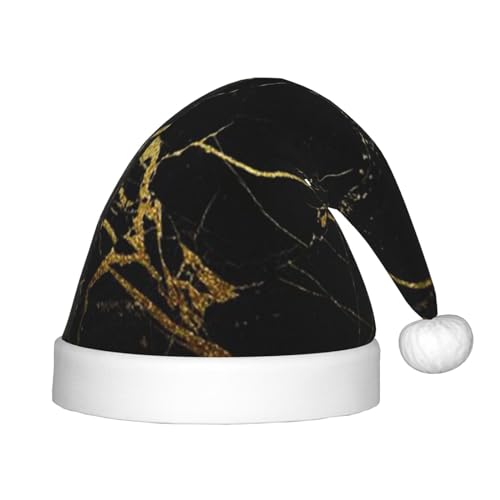 Gold/Schwarz Tapetendruck, Weihnachts-Stirnband, Hut für Unisex, Weihnachtsmann-Kleidung, Weihnachtszubehör, Urlaubszeit von SAAKE