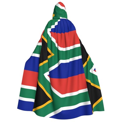 Kapuzenumhang mit Südafrika-Flagge, Unisex, für Halloween, Karneval, Cosplay, vielseitig, für Erwachsene von SAAKE