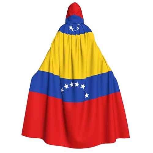 SAAKE Flagge von Venezuela, Kapuzenumhang für Erwachsene, Zauberer-Kostüm, Halloween, Cosplay, Karneval, Maskerade, Partys von SAAKE