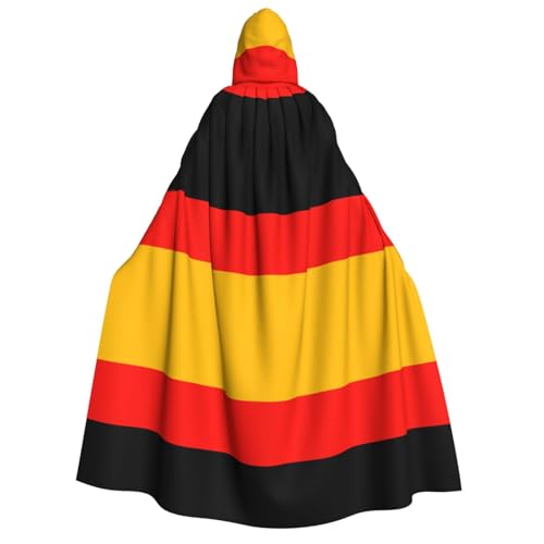 SAAKE Kapuzenumhang mit Deutschland-Flagge, Erwachsenenkostüm, Zauberer-Kostüm, Halloween, Cosplay, Karneval, Maskerade, Partys von SAAKE