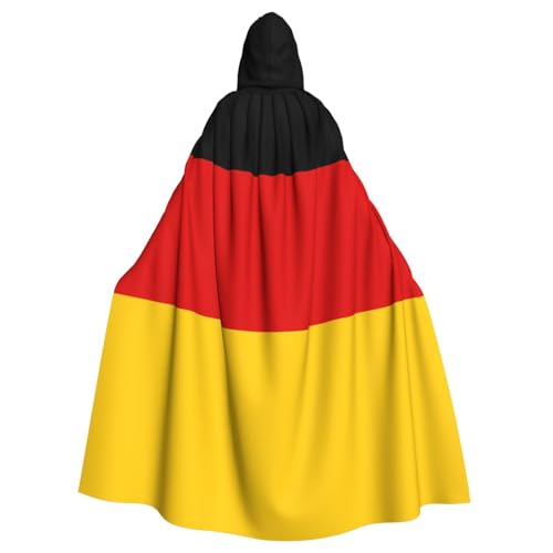 SAAKE Kapuzenumhang mit deutscher Flagge, Kostüm, Umhang für Halloween, Karneval, Cosplay, Maskerade, Partys von SAAKE