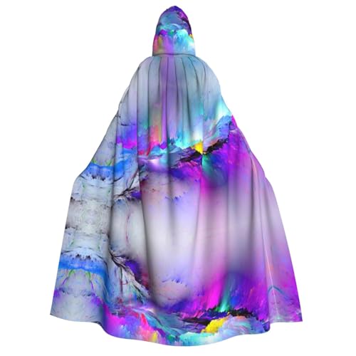 SAAKE Northern Lights Painting Print Hooded Cloak Adults Wizard Costume Halloween Cosplay Carnival Masquerade Parties von SAAKE