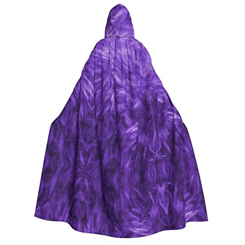 SAAKE Unisex Kapuzenumhang mit violettem Aufdruck, Halloween, Karneval, Cosplay, vielseitig, Erwachsenen-Kapuzenumhang von SAAKE