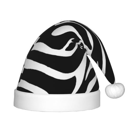 Weihnachts-Stirnband-Hut mit Zebra-Druck, Unisex, Weihnachtsmann-Kleidung, Weihnachtszubehör, Urlaubszeit von SAAKE