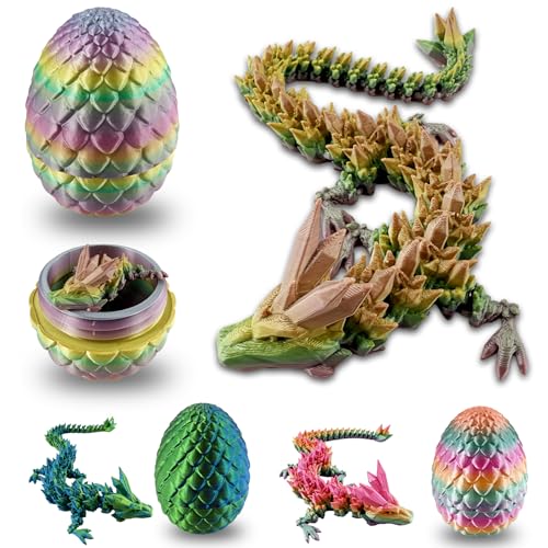 SABAN 3D-Gedrucktes Drachen – Bewegliche Drachenfigur mit flexiblen Gelenken, farbenfroh und detailreich – Schreibtischspielzeug, Geschenk für Kinder und Sammler – Ideal für Ostern von SABAN