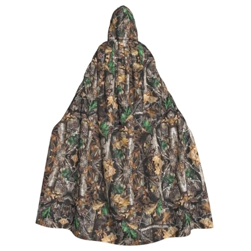 SABFWF Cold Tree Camouflage-Druck, luxuriöser Kapuzenumhang, Halloween-Kapuzenumhang, ideal für Cosplay und Halloween-Kostüme von SABFWF