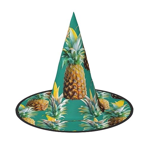 SABFWF Hexenhut mit Ananas-Zitaten für Halloween, vielseitige Halloween-Hüte, faltbare Zaubererhüte, Hexenhüte von SABFWF