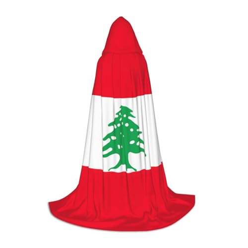 SABFWF Kapuzenumhang mit Libanon-Flagge für Herren, Zauberer-Umhang mit Kapuze, perfekt für Halloween und Cosplay SABFWF Kapuzenumhang mit Libanon-Flagge für Herren, Zauberer-Umhang mit Kapuze, perfekt für Halloween und Cosplay von SABFWF
