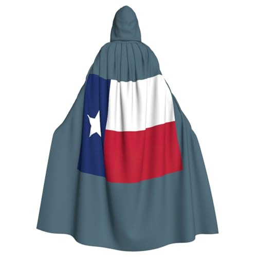 SABFWF Luxuriöser Kapuzenumhang mit Texas-Flagge, Halloween, ideal für Cosplay und Halloween-Kostüme von SABFWF