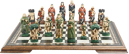SAC Robin Hood Chess Set, Hand-Painted (without board, 4.5-inch King) von SAC