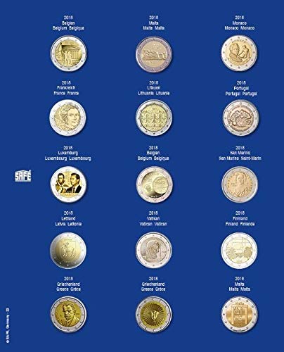 SAFE 7822-22 Ergänzungsblatt Münzsammelalbum für Ihre Coin Collection für Jahrgang 2018 von SAFE