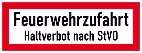 SafetyMarking 11.2651 Hinweisschild Feuerwehrzufahrt Haltverbot nach StVO Aluminium (B x H) 594mm x von SAFETYMARKING