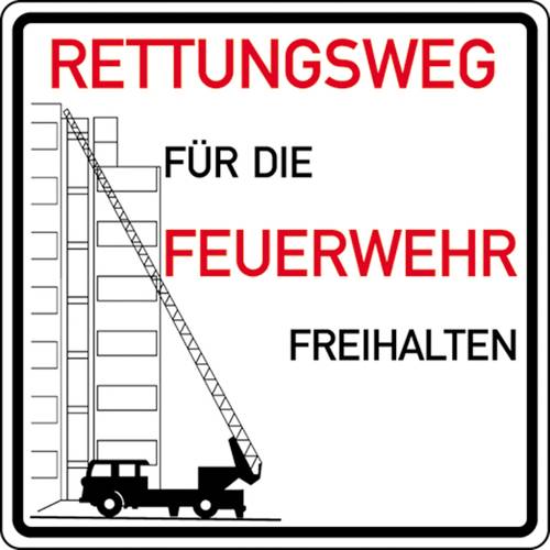 SafetyMarking 52.2763 Hinweisschild Rettungswege freihalten Aluminium (B x H) 500mm x 500mm 1St. von SAFETYMARKING