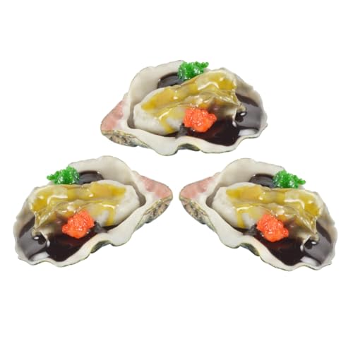 3St Oyster-Modell Fischnetz Qualle Poolnudel Hülse küchendekoration Kitchen Decoration feinschmecker fensterdekoration cüisine künstliche Nahrung Künstliche Austern PVC SAFIGLE von SAFIGLE