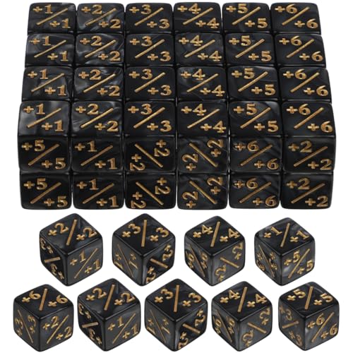 48 Stück Acryl Zählerwürfel Set – Vielseitige D6 Würfel Für Brettspiele Und Kartenspiele Ideal Für Und CCG Anwendungen Schwarz Mit Klaren Zahlen 48 Stück Acryl Zählerwürfel Set – Vielseitige D6 Würfel Für Brettspiele Und Kartenspiele Ideal Für Und CCG Anwendungen Schwarz Mit Klaren Zahlen von SAFIGLE