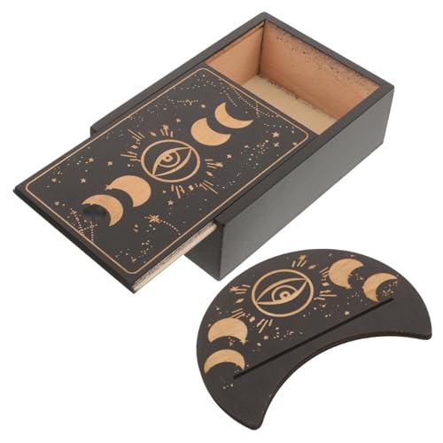 SAFIGLE 1 Satz Tarot-Karten-Box Wahrsager-Schmuckkästchen Altarbrett aus Holz Holztablett dekoratives Kartenfach Aufbewahrungsbehälter tragbar Karton Souvenir-Box Container Zubehör hölzern von SAFIGLE