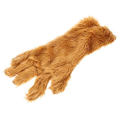 SAFIGLE 1 Stück -Handschuhe Hände pelzige Handschuhe Hundebinsel Pfote pelzige Arme Puppen tierkostüme partydeko Einschulung Handgemacht Bärenhandschuh Warmer Handschuh Plüsch Brown von SAFIGLE