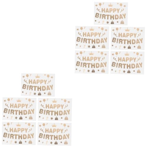 SAFIGLE 10 STK zum Geburtstag Aufkleber klare Luftballons zum Geburtstag-Ballonaufkleber abnehm Aufkleber wandsticker Golddekor Alphabet-Aufkleber Aufkleber-Dekor von SAFIGLE