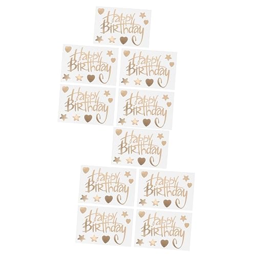 SAFIGLE 10 STK zum Geburtstag Aufkleber wandsticker tapetenablöser Ballons Aufkleber für Kinder Golddekor Alphabet-Aufkleber Aufkleber für Geburtstagsfeiern Party-Aufkleber von SAFIGLE