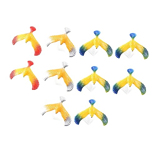 SAFIGLE 10st Balancierendes Adler-Spielzeug Balancierender Vogeladler Ausgleichender Pteranodon Schwerkraftadler Trinkvogel Perpetuum Mobile Magischer Plastik Klassisch Kessel Kind von SAFIGLE