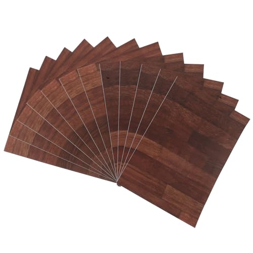 SAFIGLE 12 Stück Miniatur-puppenhaus-bodenbelag, Selbstklebende Holztapete im Maßstab 1:12, zum Abziehen Und Aufkleben, Kaffeefarbe, 29,44 X 21,96 cm Große Blätter für DIY-Dekoration SAFIGLE 12 Stück Miniatur-puppenhaus-bodenbelag, Selbstklebende Holztapete im Maßstab 1:12, zum Abziehen Und Aufkleben, Kaffeefarbe, 29,44 X 21,96 cm Große Blätter für DIY-Dekoration von SAFIGLE