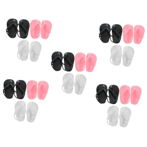 SAFIGLE 15 Puppen-flip-Flops Dekorativer Kleiner Slipper Puppenstiefel Ersatz Für Puppenschuhe High Heels Schuhe Puppenschuhe Für Kinder DIY Schuhe Plastik von SAFIGLE