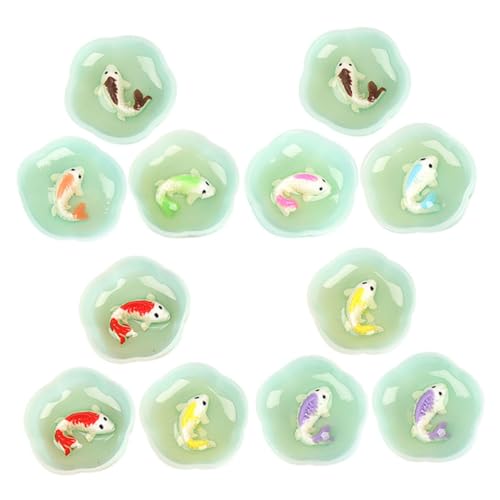 SAFIGLE 15St Simuliertes kleines Fischglas wohnaccessoires miniaturfiguren Dollhouse Accessories Puppenhaus-Aquarium Mini- Fischglas Mini-Hausversorgung Miniatur Fischglas Harz von SAFIGLE