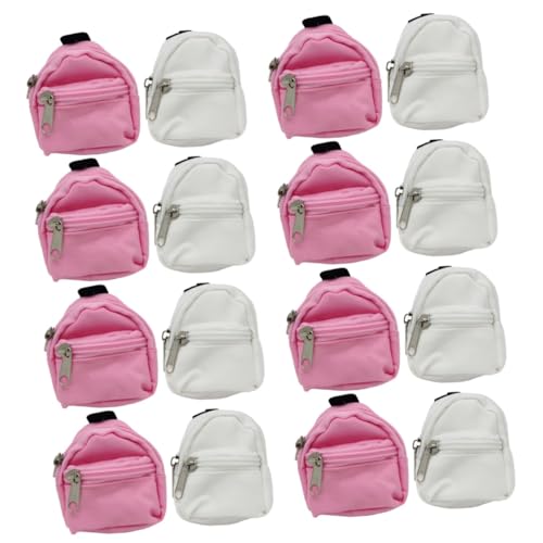 SAFIGLE 16 STK Simulation Schultasche Rucksäcke Für Mädchen Mini-Rucksack-Spielzeug Mini-puppentasche Rucksäcke Für Minipuppen Schultaschen Für Mädchen Mini-rucksäcke Miniaturen Stoff von SAFIGLE