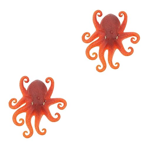 SAFIGLE 2 STK Kugelfischmodell Spielzeug Gastgeschenke Für Kinder 8-12 Oktopus Figur Spielzeug Oktopus Spielzeug Squeeze-Stretch-oktopus Squeeze Mini Quetscht Plastik Kuchen Künstlich von SAFIGLE