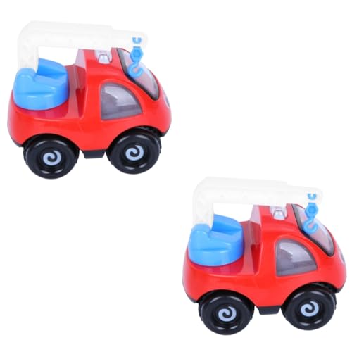 SAFIGLE 2 STK -Trägheitsauto sankastenspielsachen babyteller عرباية اطفال Kunststoffspielzeug buggys Kinderwagen Buggy Buch Kinderwagen Toys Cars Spielzeugauto Kranwagen für Kinder rot von SAFIGLE