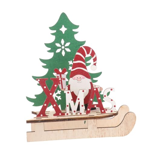 SAFIGLE 2 STK Weihnachtsschmuck Kinderrätsel Weihnachtstischschild Santa Tischdekoration Spielzeuge weihnachtsdeko Christmas Decorations Weihnachten Holzpuzzle Desktop-Dekor Hölzern von SAFIGLE