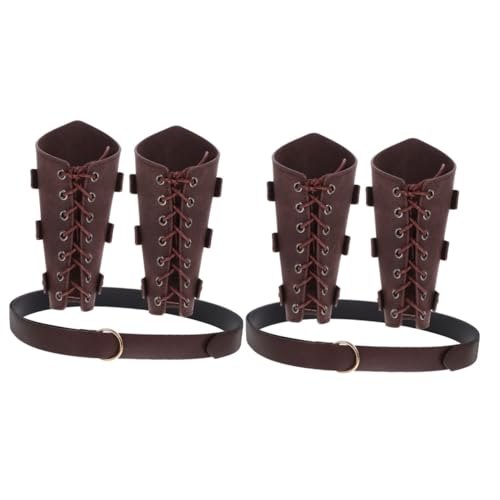 SAFIGLE 2 Sätze Renaissance-Accessoires Für Herren Gürtelbrücke Für Herren Gürtel Für Männer Kleider Armbänder Herren Armband Vintage Hüftgurt Wikingerkostüm Cosplay-taillengürtel Leder von SAFIGLE