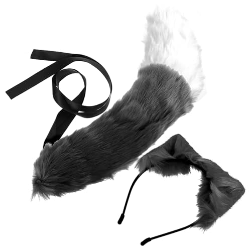 SAFIGLE 2 Stück Erwachsene Cosplay Kostüm Set aus Weichem Kunstpelz Einstellbares Tierohren Stirnband und Fuchsschwanz Zubehör Hautfreundlich und Geruchlos für Halloween Karneval Party SAFIGLE 2 Stück Erwachsene Cosplay Kostüm Set aus Weichem Kunstpelz Einstellbares Tierohren Stirnband und Fuchsschwanz Zubehör Hautfreundlich und Geruchlos für Halloween Karneval Party von SAFIGLE