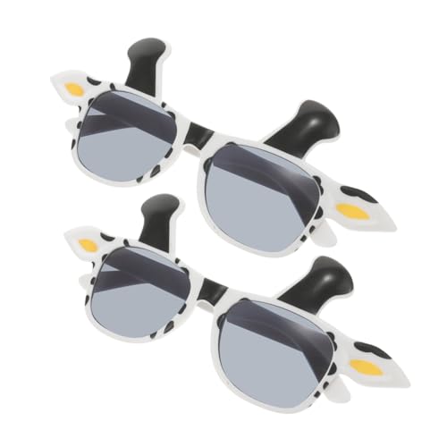 SAFIGLE 2 Stück Kostümgläser partyzubehör partybrille Witzige Accessoires Spaßige Brille Spaßbrille tierische brillen Lustige Kuh- Kuh-Cosplay-Brille Cartoon-Brille Stk von SAFIGLE