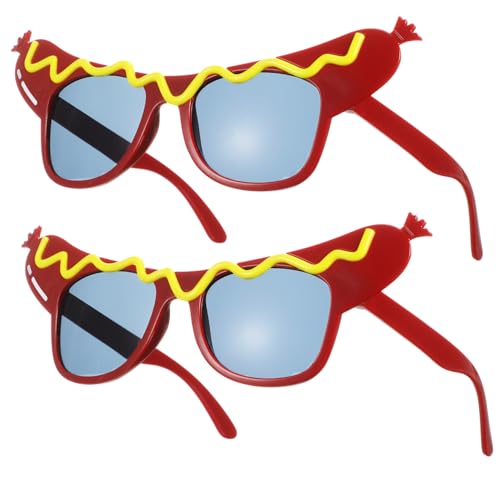 SAFIGLE 2 Stück Lustige Partybrillen Hot Dog Form aus Robustem Material Leicht und Tragbar als Fotorequisite und Spaßbrille für Gruppen bei Themenpartys und Events SAFIGLE 2 Stück Lustige Partybrillen Hot Dog Form aus Robustem Material Leicht und Tragbar als Fotorequisite und Spaßbrille für Gruppen bei Themenpartys und Events von SAFIGLE