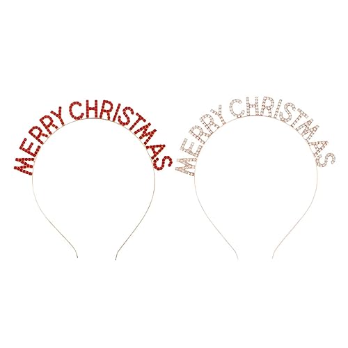 SAFIGLE 2 Stück Merry Christmas Haarschmuck Teiliges Xmas Haarreifen in Rot und Gold Leichtes Partyaccessoire für Frauen und Mädchen Festliche Stirnbänder für Weihnachten und Neujahr SAFIGLE 2 Stück Merry Christmas Haarschmuck Teiliges Xmas Haarreifen in Rot und Gold Leichtes Partyaccessoire für Frauen und Mädchen Festliche Stirnbänder für Weihnachten und Neujahr von SAFIGLE