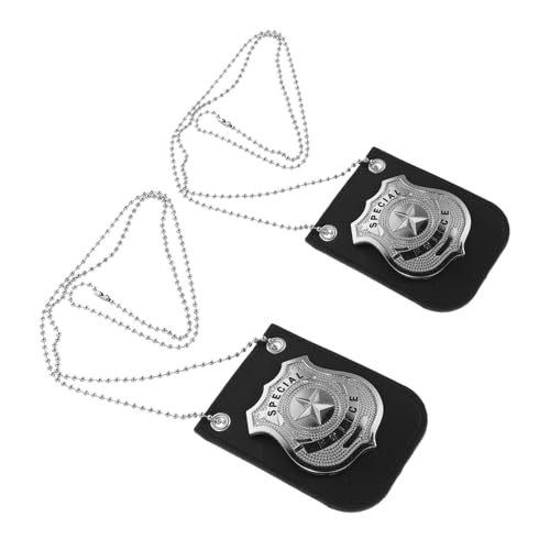SAFIGLE 2 Stück Teiliges Police Abzeichen Halskette aus Legierung Realistisches Cosplay Zubehör für Kostümpartys Schulveranstaltungen Langlebig und Komfortabel für Jungen und Mädchen SAFIGLE 2 Stück Teiliges Police Abzeichen Halskette aus Legierung Realistisches Cosplay Zubehör für Kostümpartys Schulveranstaltungen Langlebig und Komfortabel für Jungen und Mädchen von SAFIGLE