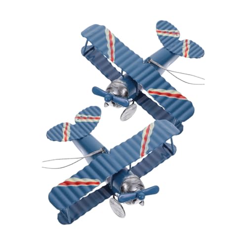 SAFIGLE 2 Stück Vintage Deko Flugzeug Modell aus Metall Retro Flugzeug Ornament Stabiles Schmiedeeisernes Doppeldecker Design Langlebige Miniatur Flugzeugfigur zur Wohn Partydekoration SAFIGLE 2 Stück Vintage Deko Flugzeug Modell aus Metall Retro Flugzeug Ornament Stabiles Schmiedeeisernes Doppeldecker Design Langlebige Miniatur Flugzeugfigur zur Wohn Partydekoration von SAFIGLE