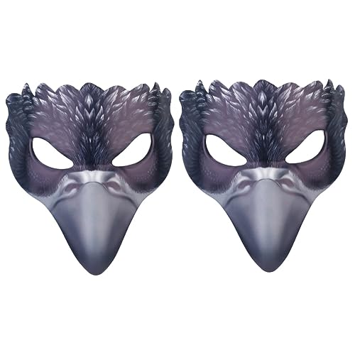 SAFIGLE 2St Krähenmaske Halloween-Maske Tiermaske realistische Adlermasken Weißkopfseeadler-Masken Cosplay-Masken halloween costume halloween kleidung Maskerade-Maske Halbgesichtsmaske Eva von SAFIGLE