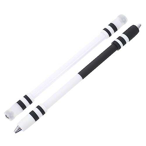 SAFIGLE 2St -Stift Gaming Fliegender Stift Fingerstift Fliegender Stift mod Punkt fokussiert Stress abbau Kugelschreiber Schwarze Gaming-Flipping-Stift entlasten Silikon von SAFIGLE