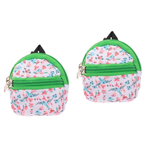 SAFIGLE 2st Puppenrucksack Miniaturen Rucksack Für Puppen Rucksäcke Für Puppen Mini- -dekor Puppenschrank Kleines Modell Spielzeug Schultasche Für Puppen-Mini-Rucksack Polyester von SAFIGLE