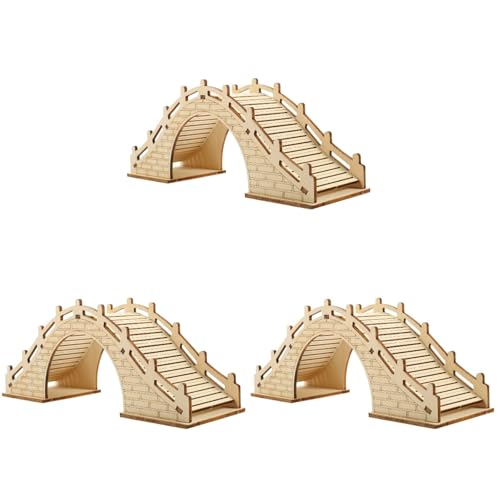 3 SäTze Wissenschaftsprojekt FüR Kinder, Holz BogenbrüCke Bausatz, DIY Lernspielzeug, Modellbausatz, PäDagogisches Spielzeug FüR Wissenschaftliche Experimente, 3D Puzzle Holz, Leicht Gelb von SAFIGLE