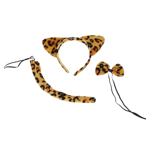 SAFIGLE 3 Sätze Teiliges Leoparden kostüm Leopardenohren Stirnband Flexiblem Plüschschwanz und Verstellbarer Fliege Cosplay Zubehör für Karneval Halloween Party und Bühnenauftritte SAFIGLE 3 Sätze Teiliges Leoparden kostüm Leopardenohren Stirnband Flexiblem Plüschschwanz und Verstellbarer Fliege Cosplay Zubehör für Karneval Halloween Party und Bühnenauftritte von SAFIGLE