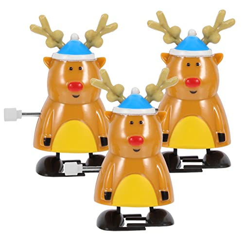 SAFIGLE 3-teiliges Weihnachts-Aufziehspielzeug, Stier-Weihnachtsspielzeug, Kinderspielzeugset, Weihnachtsknallbonbons, Weihnachtsstrumpffüller, Weihnachts-Aufziehspielzeug von SAFIGLE