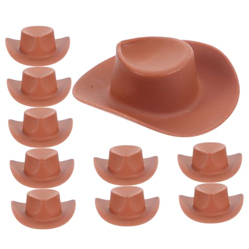 SAFIGLE 30 STK Kleiner Hut Cowboy-Dekor Cowboyhut Mini-Oberteil Spielzeuge puppenkleidung puppenhauszubehör Cowboyhüte Mini-Spielzeug Hut für Minihauspuppe kleine Huthüllen Plastik von SAFIGLE