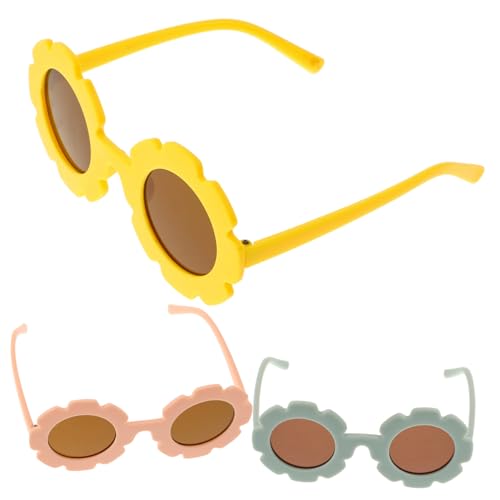 SAFIGLE 3Paare kindersonnbrillen sunglasses adventsgeschenke klein -Sonnencreme Babys schnapsgläser Sonnenblumengläser für -Sonnenblumen-Gläser Stk von SAFIGLE