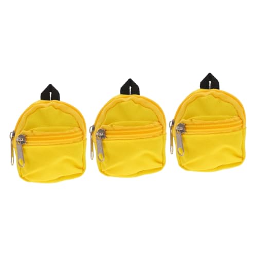 SAFIGLE 3st Puppenrucksack Mini-Rucksack-Spielzeug So Tun, Als Spiele Rucksack Mini-hausverzierung Schulranzen-Ornament Minipuppenschule Kleiner Rucksack Mini-spielzeugrucksack Polyester von SAFIGLE