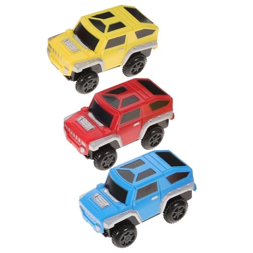 SAFIGLE 3st Spielzeugauto Verfolgen Kinderauto Spielzeug Batteriebetriebenes Auto Autospur Kinder Mini-Spielzeug Auto Autozubehör Autos Spielzeug Kleinkind Plastik Hölzern Wagen von SAFIGLE