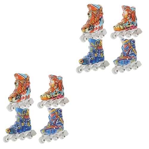 SAFIGLE 4 Fingersport-Modell Lebensechtes Skate- Schreibtischspielzeug Schreibtischzubehör Kompaktes Skate- Fingerskate Für Kinder Skateboards Für Kinder Plastik von SAFIGLE